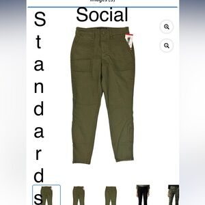 COPY - Social standards women size xl zippers on the ankle tag pockets green c…